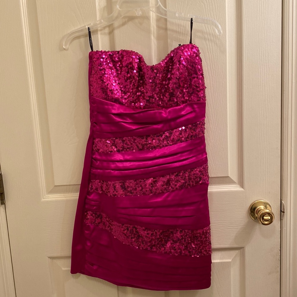 Sequin cocktail party dress.
